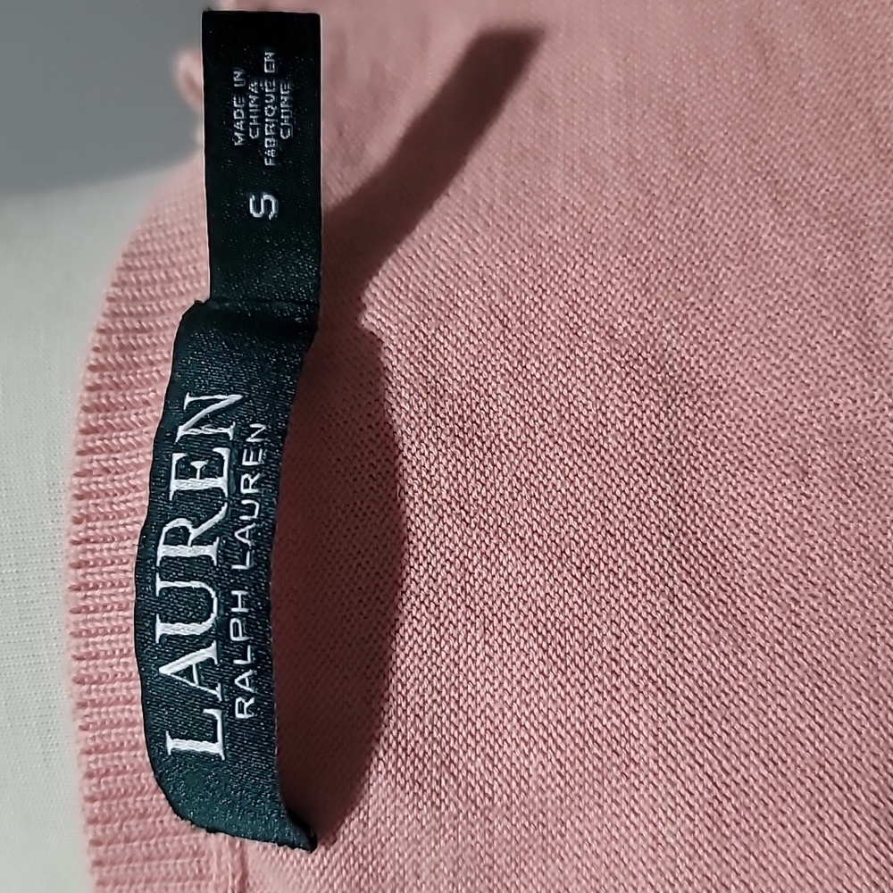 Ralph Lauren Small Pink Ruffle Sweater Top Casual Comfy Cozy Preppy Pullover - Picture 3 of 12